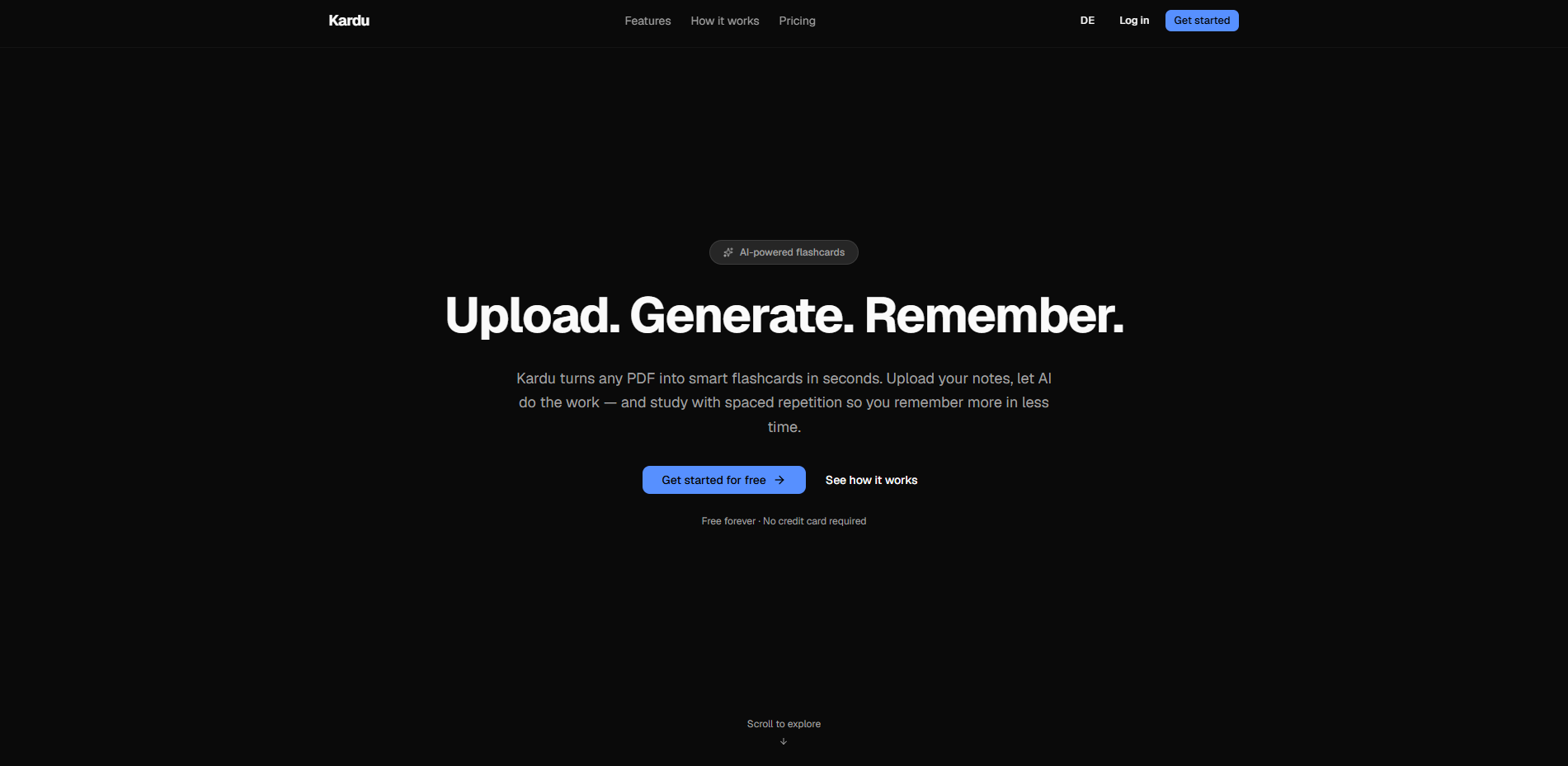 Kardu Landing Page